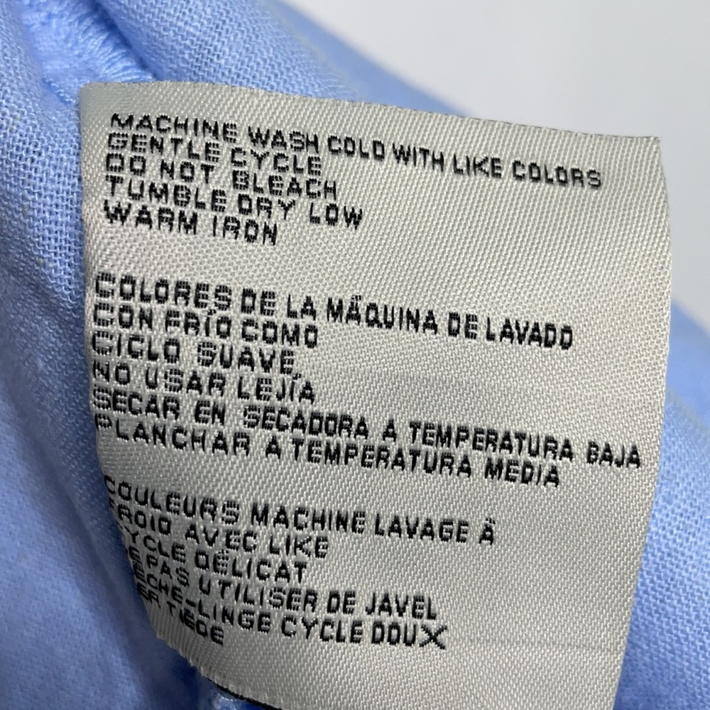 Linen blend Blue Shirt (L/XL) - Picture 12 of 13